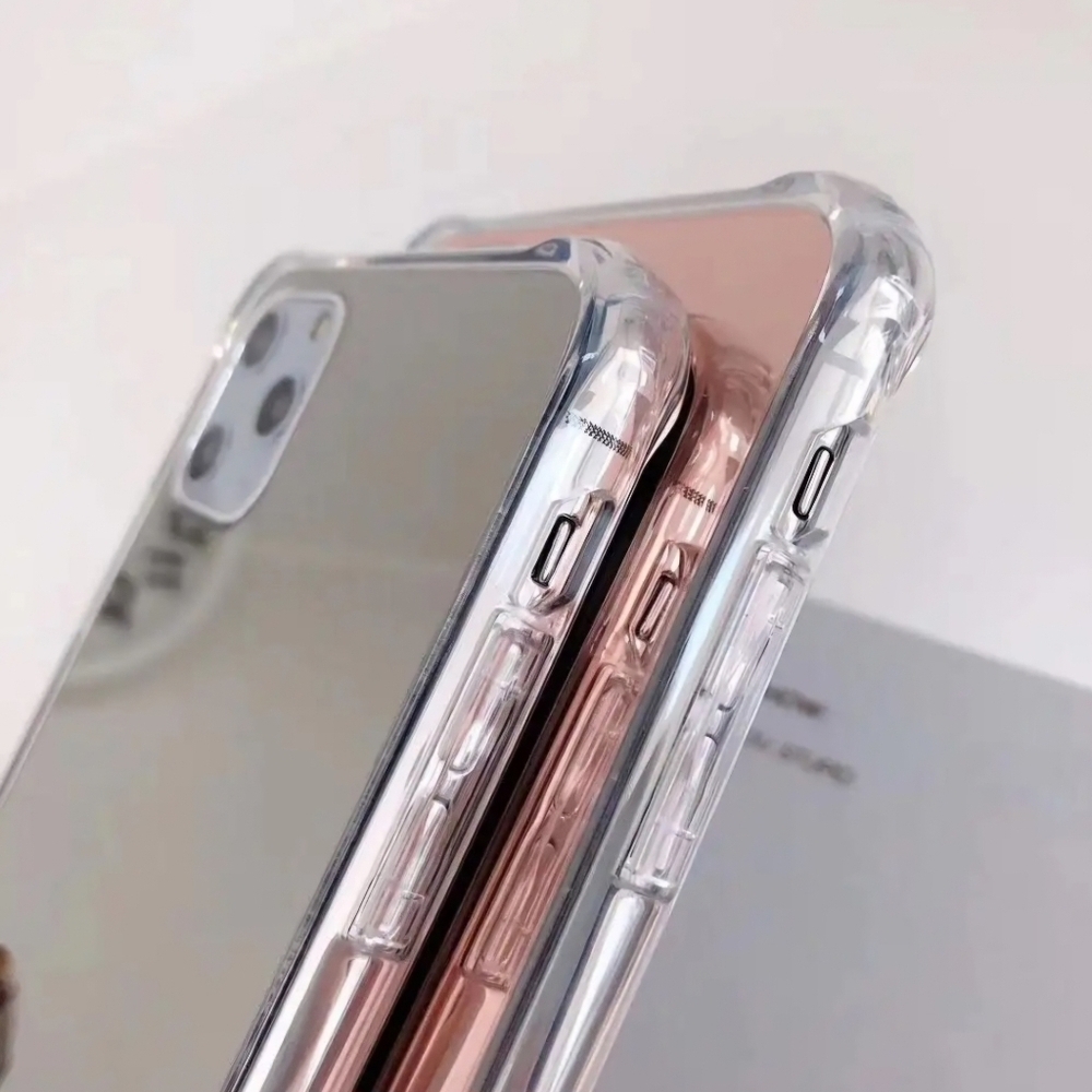 iPhone Case Mirrored Phone Cover Gold Silver 15 Pro 15 14 Pro 13 Pro - Picture 7 of 12